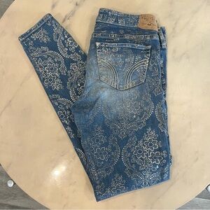 Hollister paisley floral print jeans.